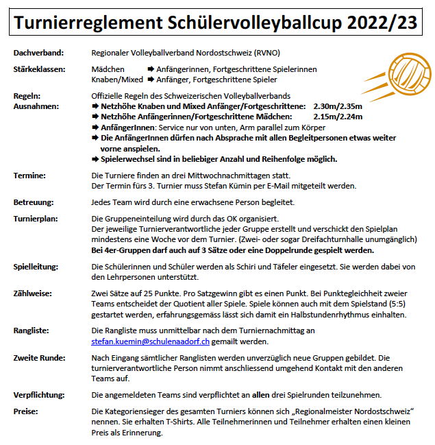 Turnierreglement 2022/2023